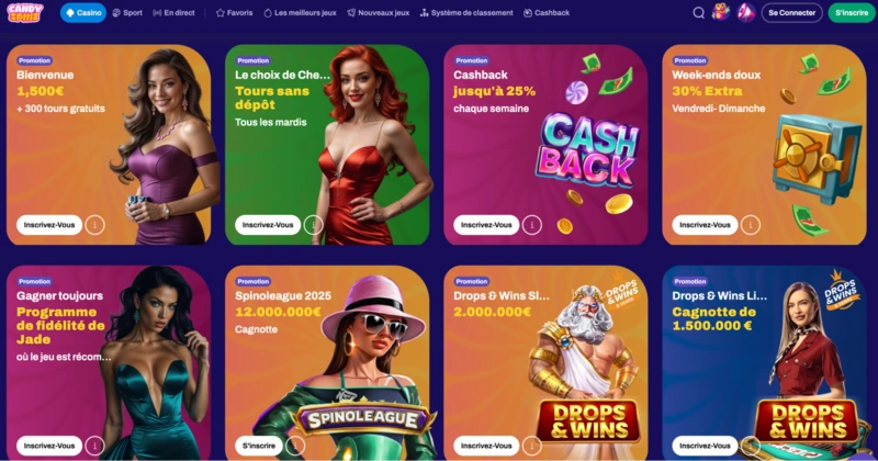 Candy Spinz Bonuses